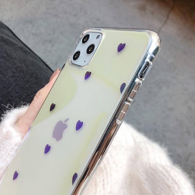 Transparent Polkadots Hearts Case