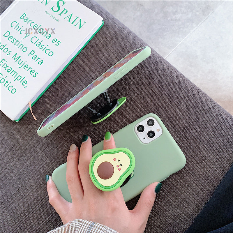 Kawaii Avocado Cases + Pop Socket