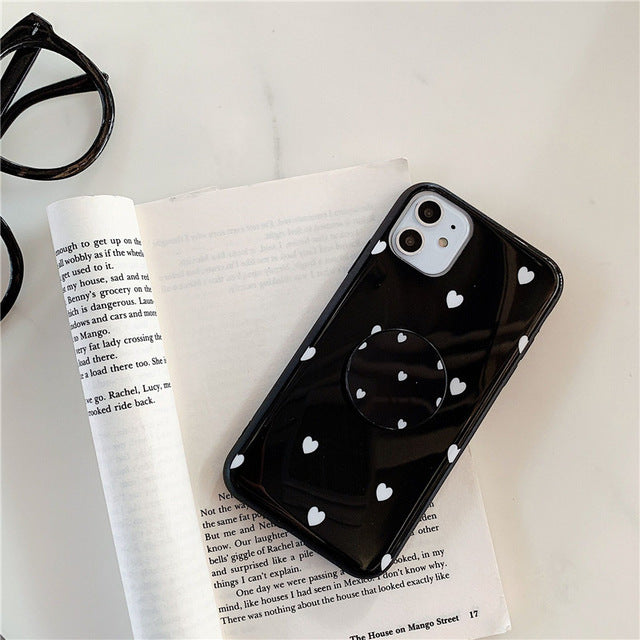 Polkadot Heart Cases + Pop Socket