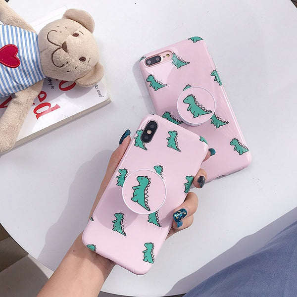 Chibi Dinosaur Case + Pop Socket